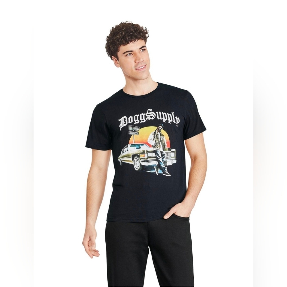 T-Shirt Dogg Supply Snoop Dogg Graphic  Men's Large Black Hip Hop Tee